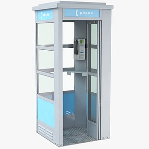 Public Phone Booth 3D model