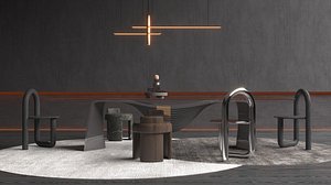 Modern Dining Table and Chair Style Design model