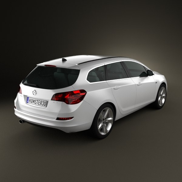 Opel Astra J Tourer 2011 Modèle 3D - Télécharger Véhicules on