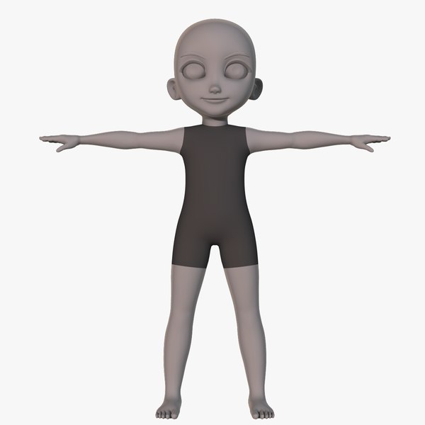 base boy character 3D model