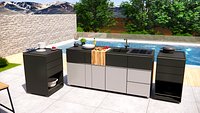 modern outdoor kitchen furniture 3dmodel Low-poly