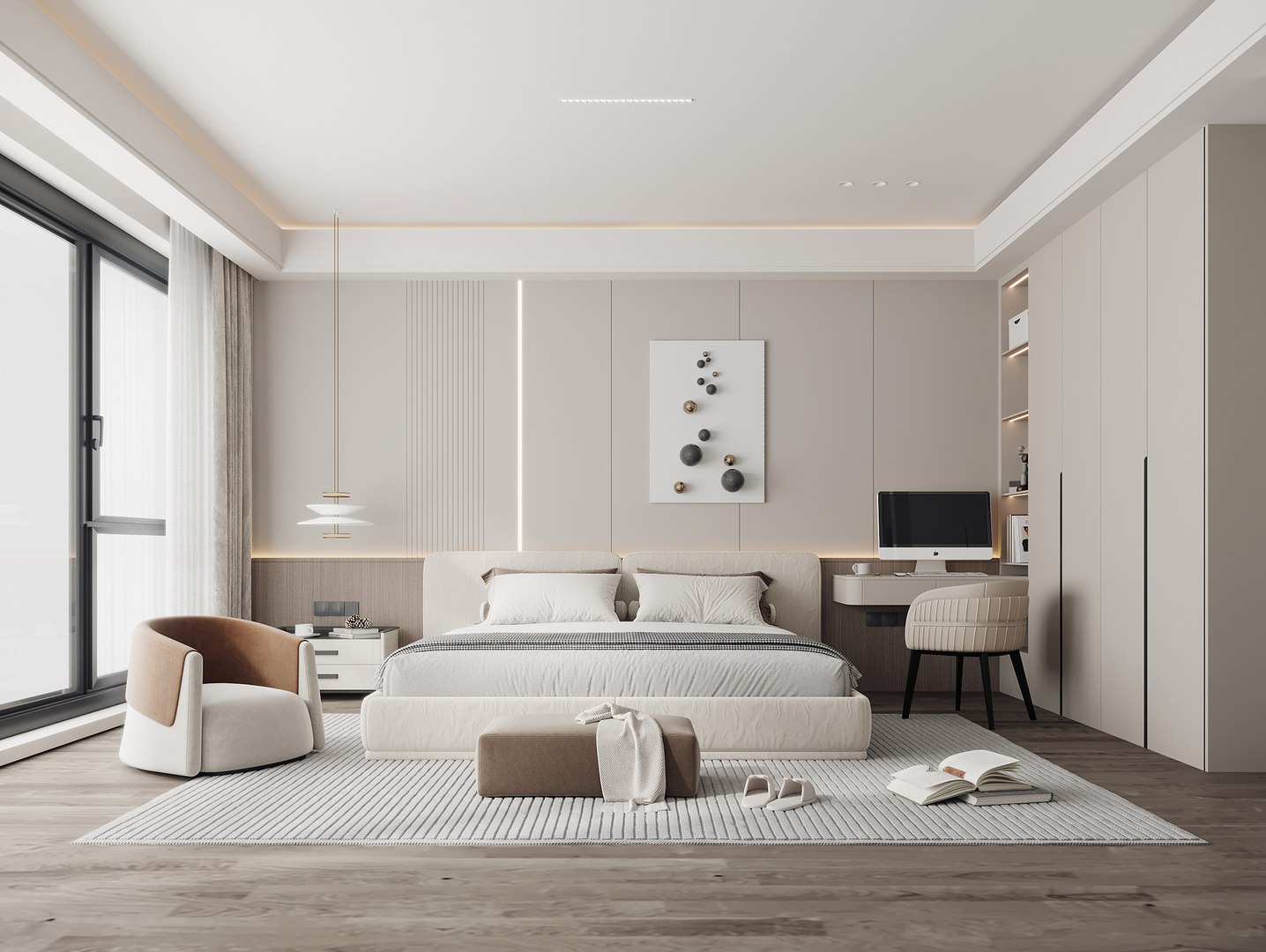 Modern Bedroom 3D Model - TurboSquid 2127201