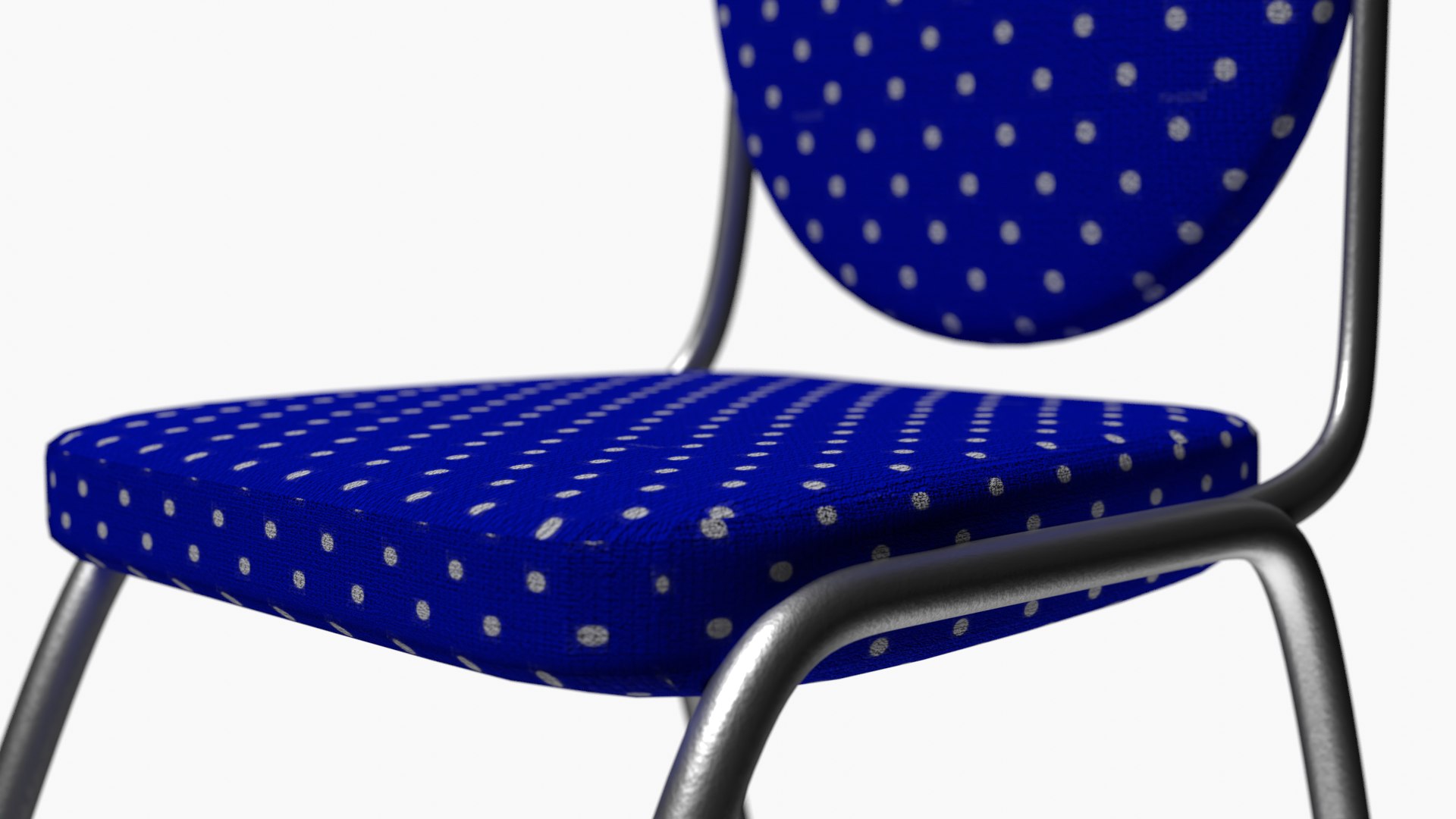 Blue Polka Dot Pattern Chair 3D Model - TurboSquid 2200945
