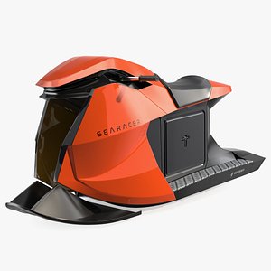 3D Searacer Jet Ski Orange