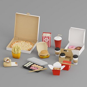 takeaway food 3D model