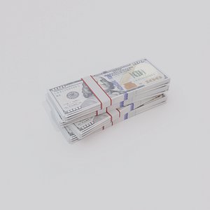Hundred Dollar Currency USD 3D