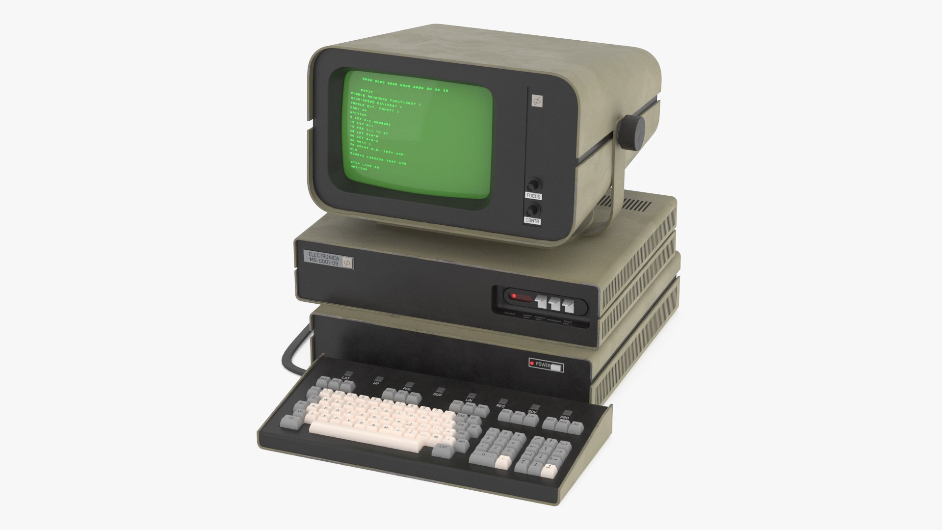 DVK-2 Retro Computer 3D model preview