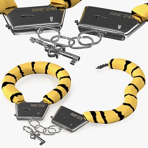 Unfastened Steel Tiger Handcuffs
