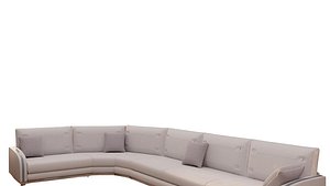 Curved sofa 3D model