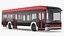 Electric Urban Transit Passenger Bus Low Floor Rigged for Maya