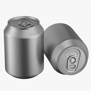 3D Realistic Free Aluminum Beverage Can 237ml Mockup