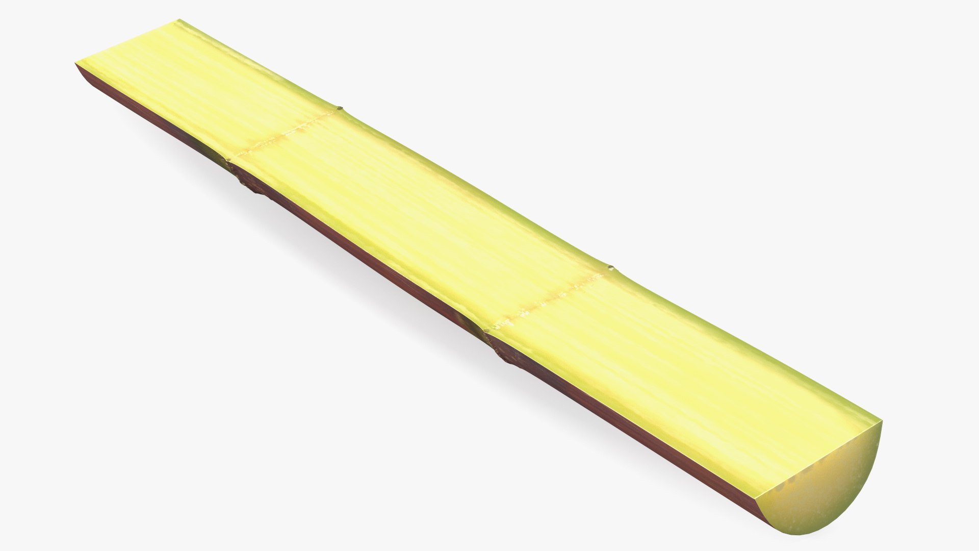 Brown Sugarcane Half Cut Piece 3D model preview