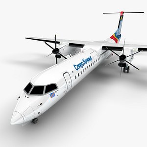 3D model Congo Airways Bombardier DHC-8 Q400 Dash 8 L1579