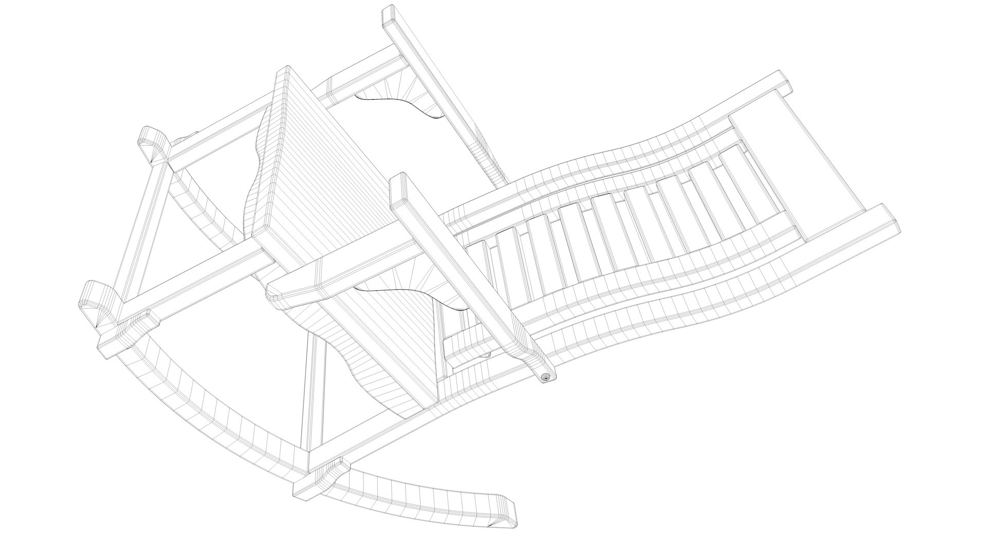 3D Rocking Chair - TurboSquid 2080386