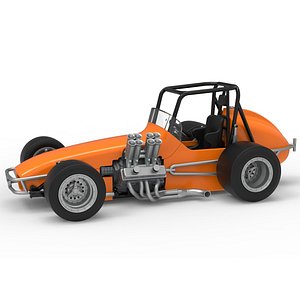 Vintage Pavement Sprint car Scale 1 to 25 3D