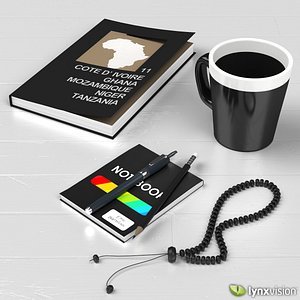 Ceramic Mug, Book and Notepad