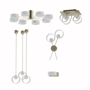 3D ceiling chandelier lussole set