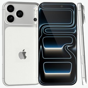 Apple iPhone 17 Pro Max Silver 3D model