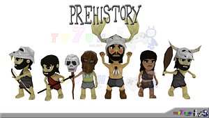LOW POLY PREHISTORY CHARACTER PACK