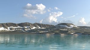 Volcanic Caldera With Lakes PBR environment 3D model