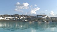 Volcanic Caldera With Lakes PBR environment