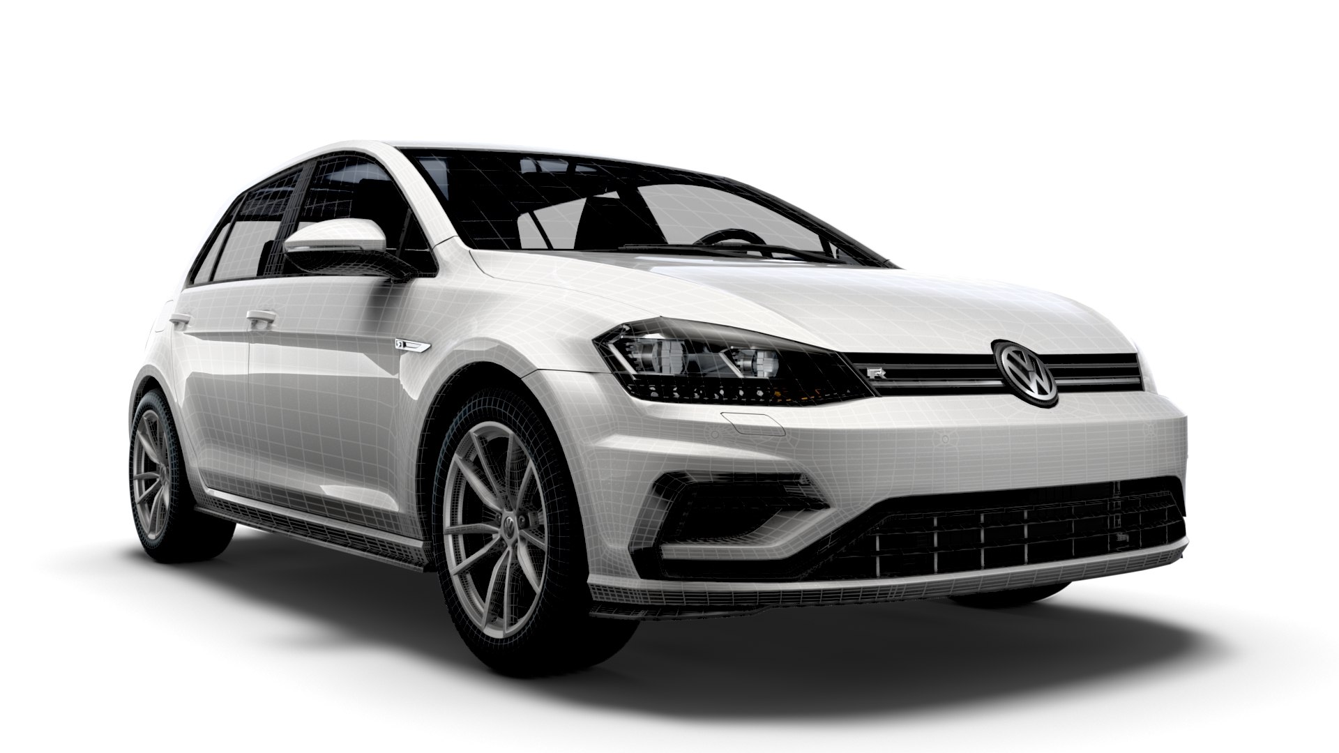 Volkswagen Golf R 5door Typ 5G 2017 3D Model - TurboSquid 1851936