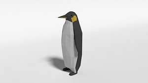Low Poly Cartoon Penguin