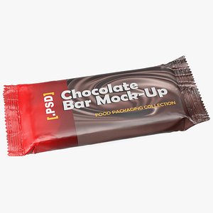 3D model Wide Chocolate Bar Mockup
