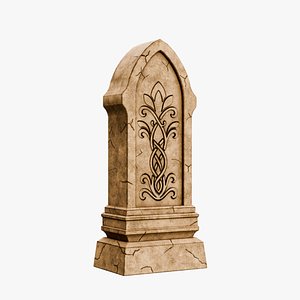 Ancient Stone Obelisk Low-poly 3D model