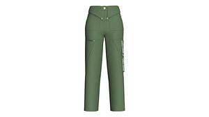 3D Girls Fold-Over Waistband Cargo Pants