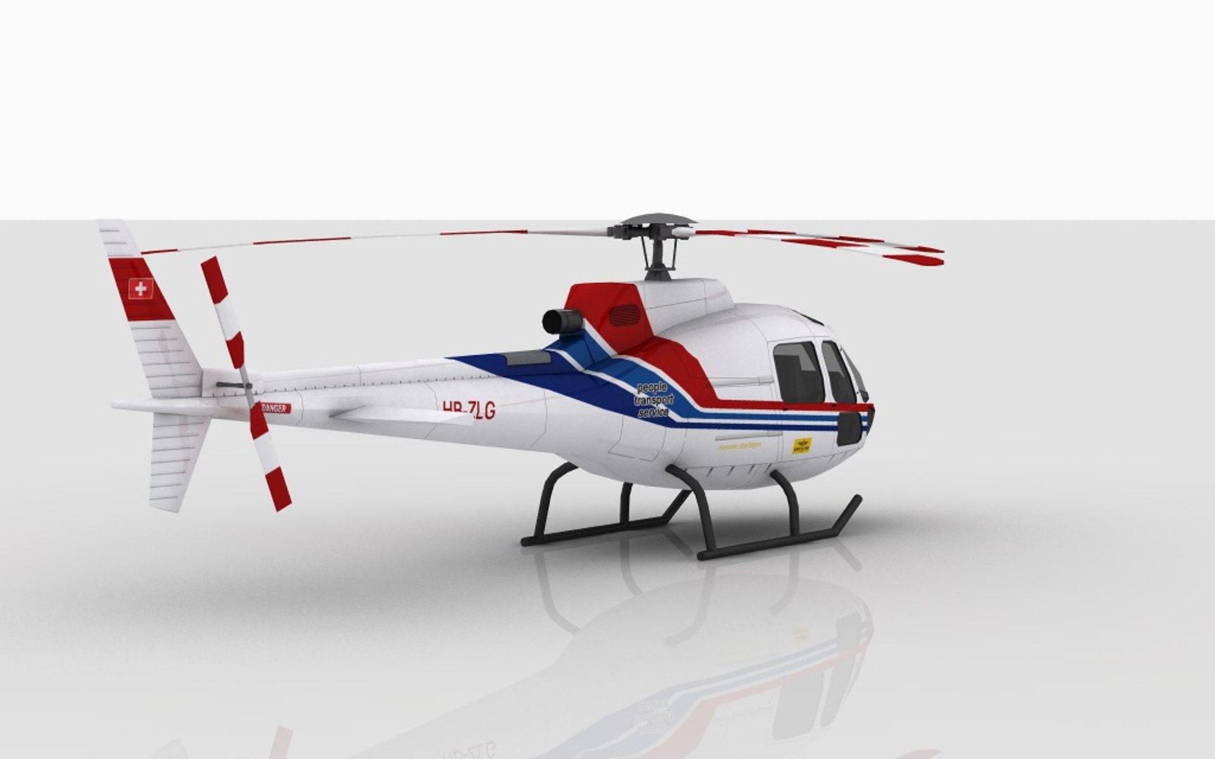 3d helicopter eurocopter as350