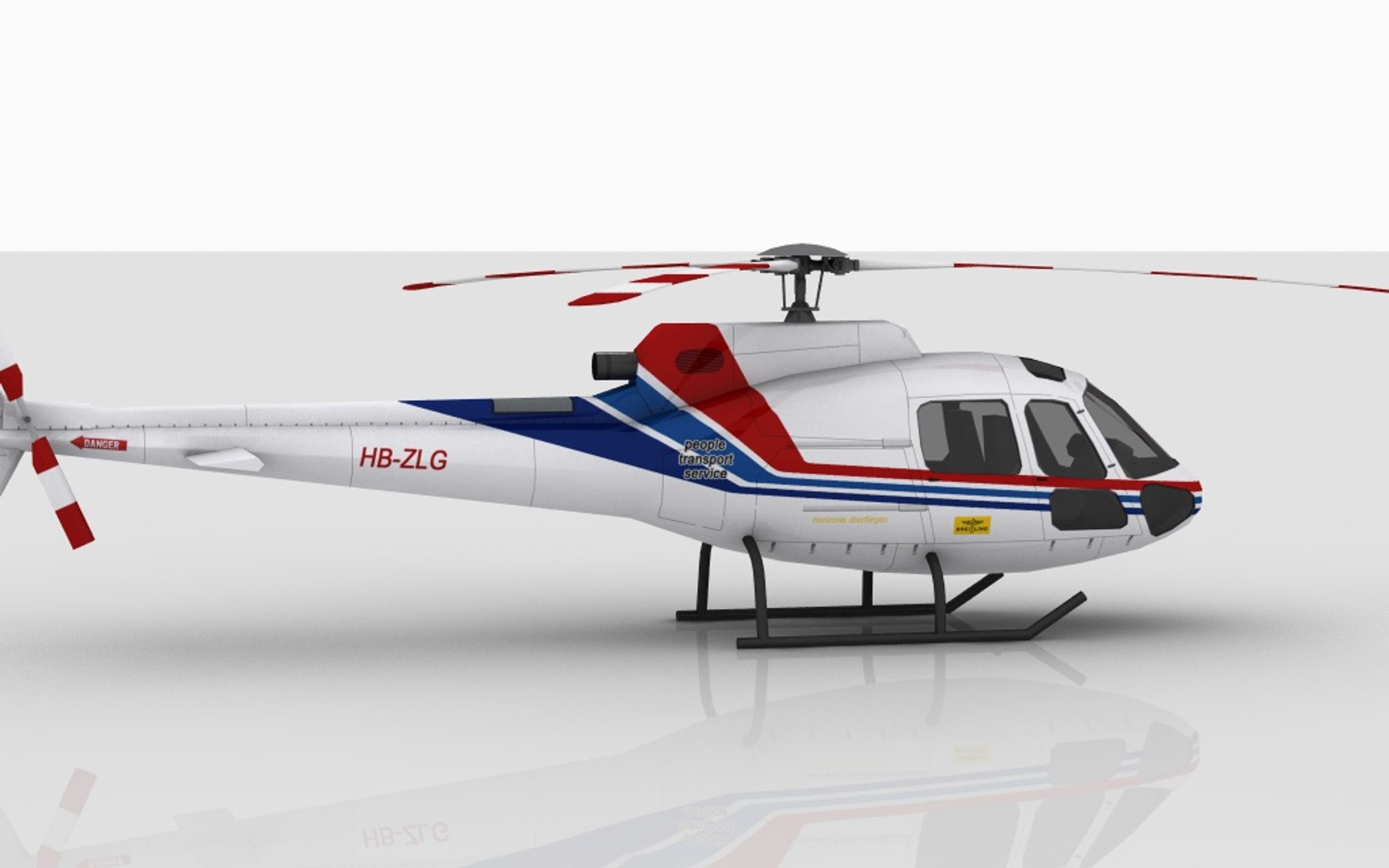 3d helicopter eurocopter as350