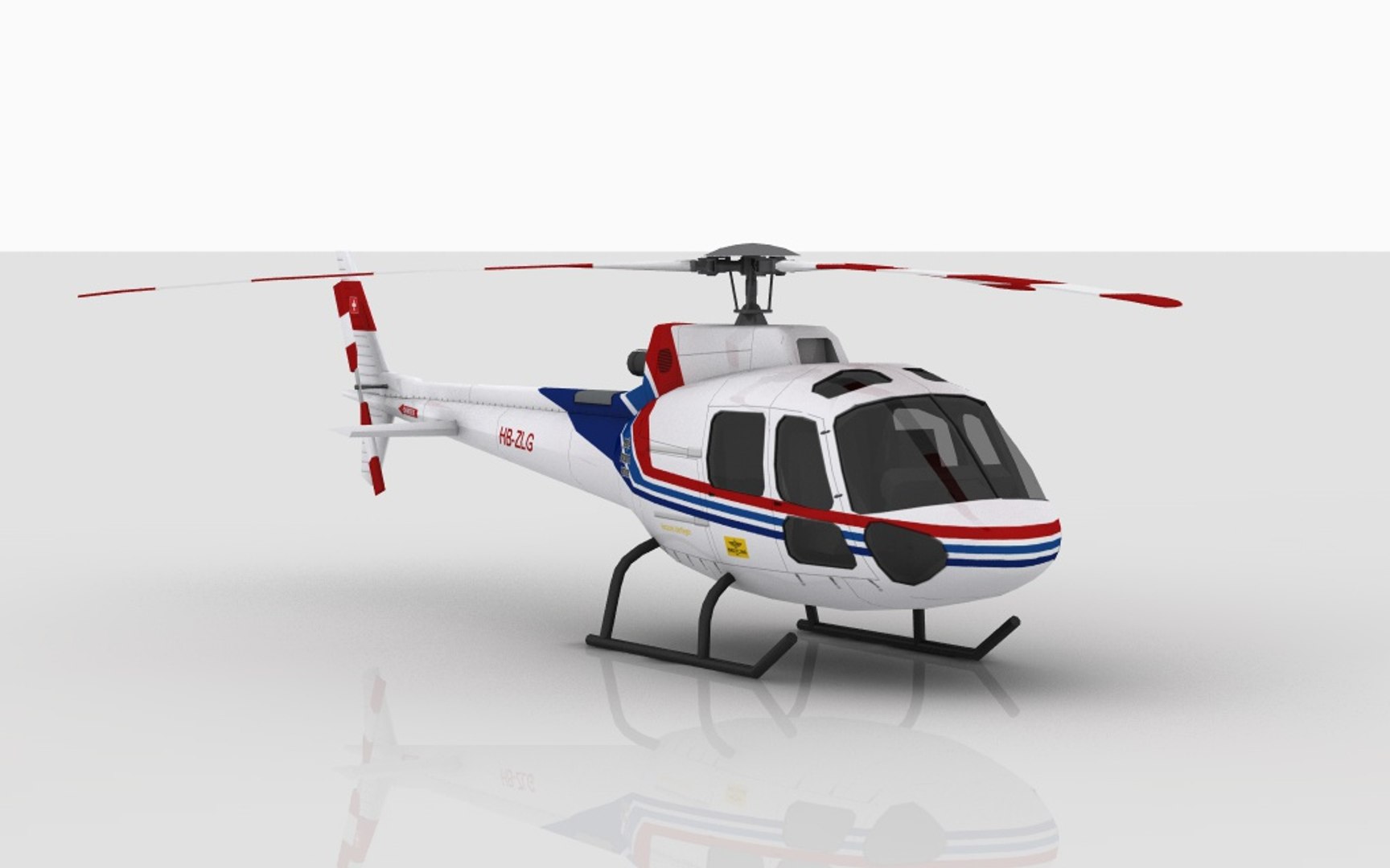 3d helicopter eurocopter as350