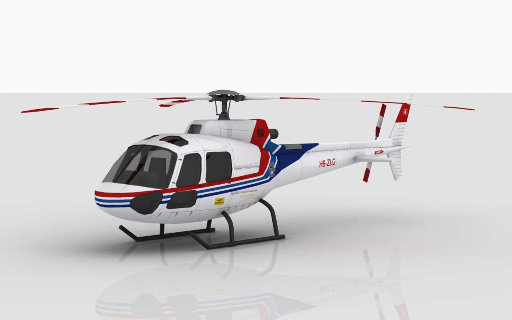 3d helicopter eurocopter as350