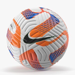 3D Official Match Ball Nike Flight White Total Orange model