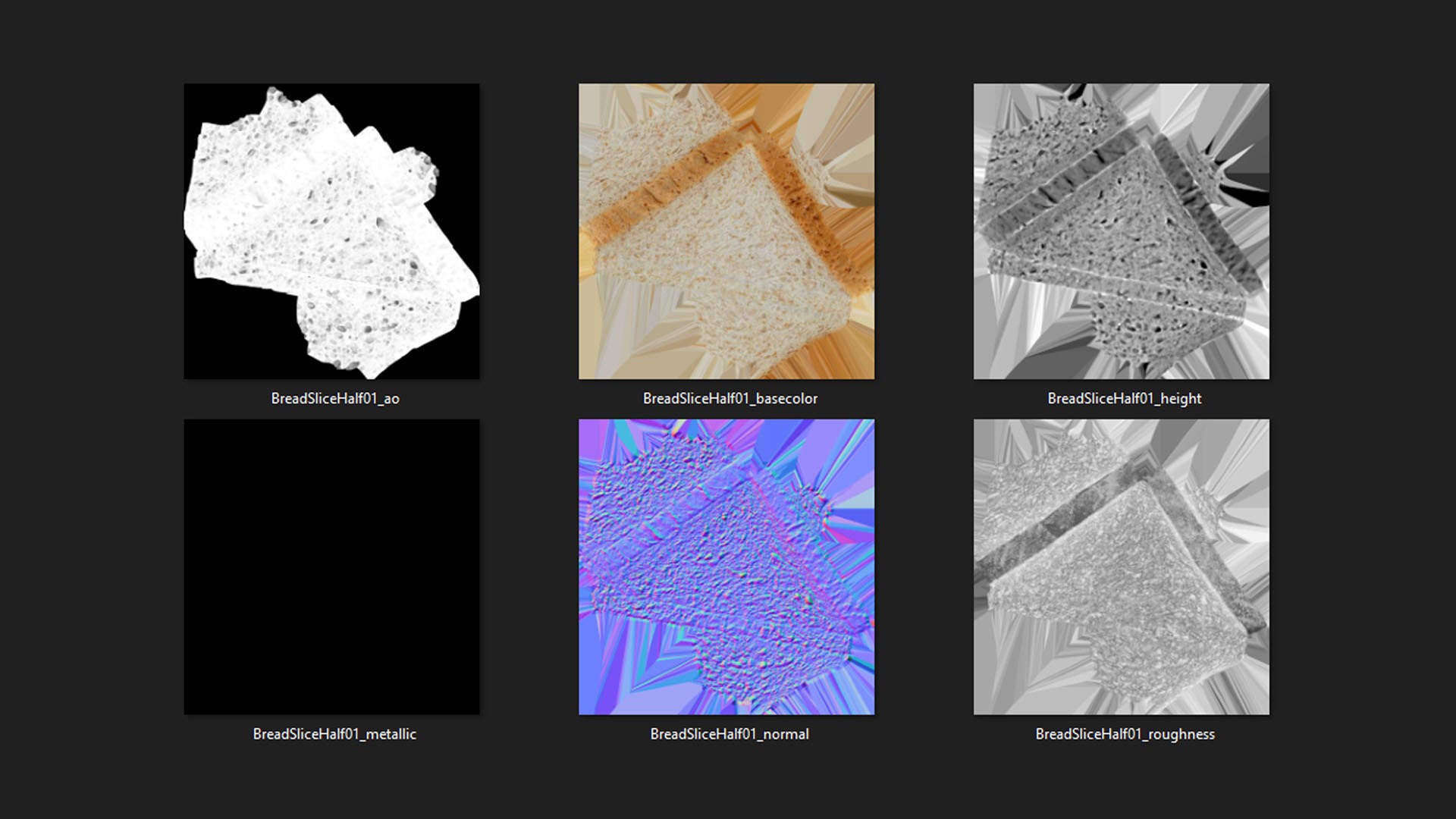 3D Bread Half Slice 01 Model - TurboSquid 2164259
