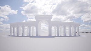 Classical Arch Gate 3D model