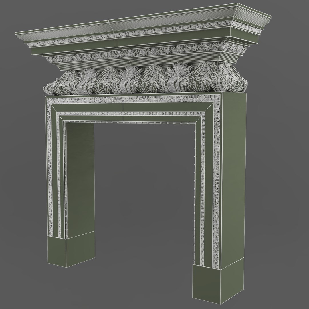 3d Classical Chimney Portal Model