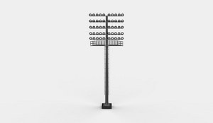 stadium lighting tower 02 3D model 3D model
