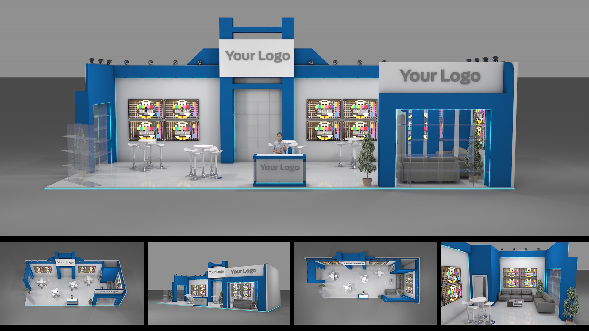 Exhibition Stand 3D Model - TurboSquid 1582820