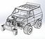 Camionnette de traction courte moulée sous pression amusante à 4 roues motrices, échelle 1 à 25