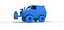 Camionnette de traction courte moulée sous pression amusante à 4 roues motrices, échelle 1 à 25