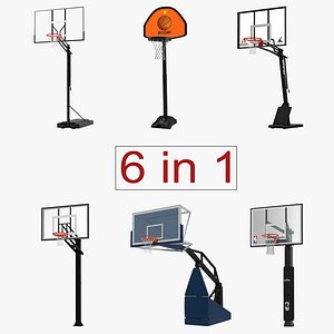 3d basketball hoops 2 modeled