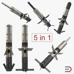 TOW Missiles Rigged 3D Models Collection