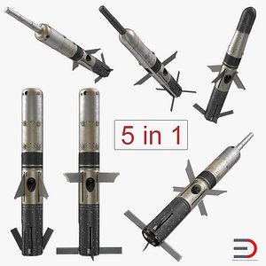TOW Missiles Rigged 3D Models Collection