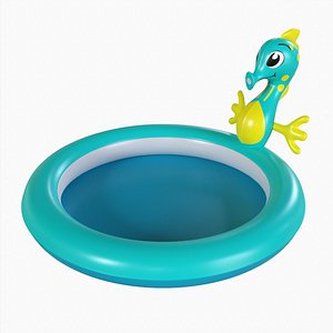 Sprinkler pool with seahorse 3D model