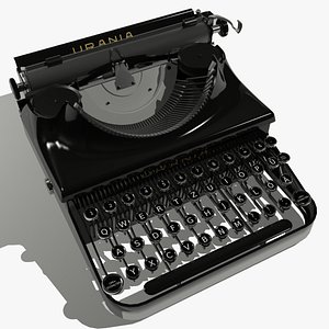 3d vintage typewriter