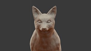 3D sculpture fox model
