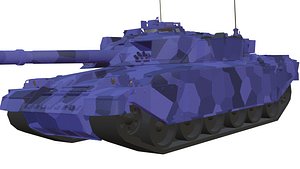 3D Tank Blue model
