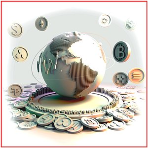 Crypto Globe 3D model